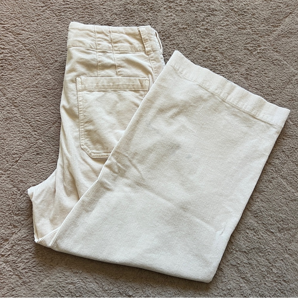 Maeve Colette Pants Corduroy Wide Leg Preppy Minimalist Cottage Capsule Sz 33‎